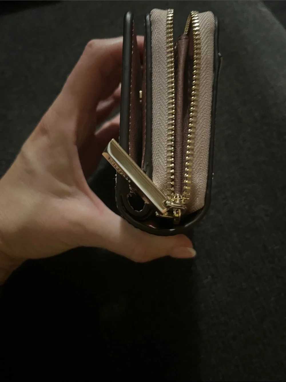 kate spade Two-Tone Zip Wallet - Blush & Black